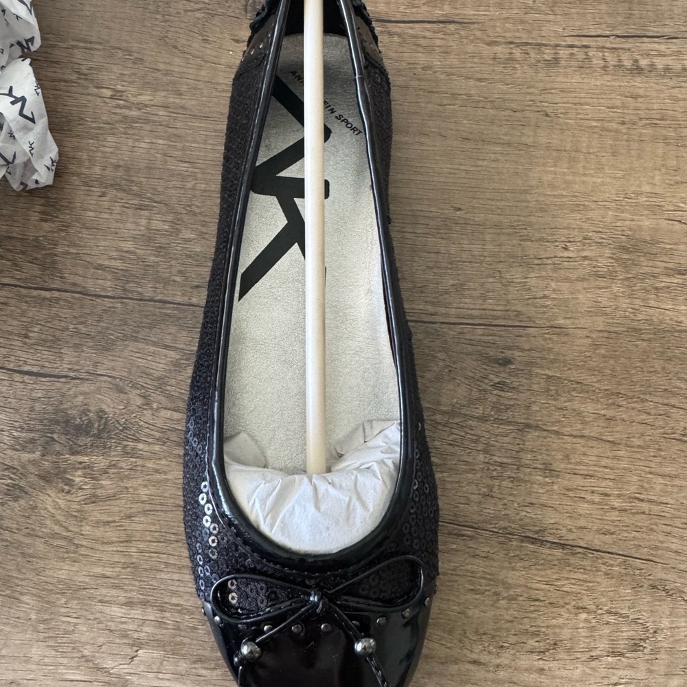 Black Sequin Ballet Flats